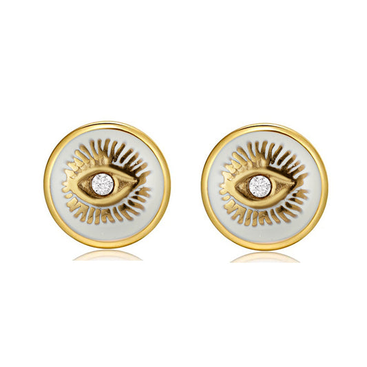 Eyes on me | 14K Gold Plated Titanium Earrings