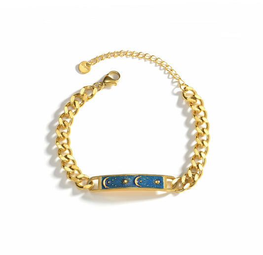 Golden Galaxy | 14K Gold Plated Titanium Bracelet