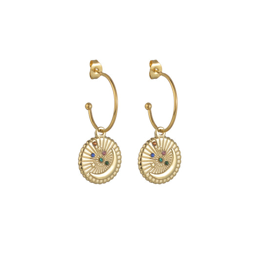 Luxe Moon | 14K Gold Plated Earrings