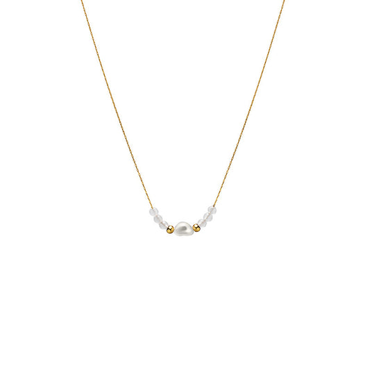 Pearl it on Necklace  | 14K Gold Plated Pearl Necklace