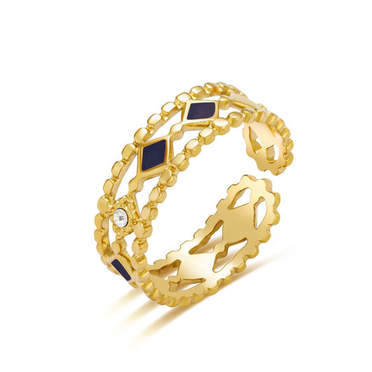Royal Boom | 14K Gold Plated Titanium Ring